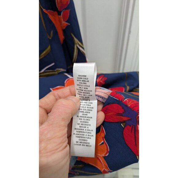 NWT Clover & Sloane Womens Maxi Sundress 14 Empire Navy Red Dark Floral Beachy - Picture 12 of 14